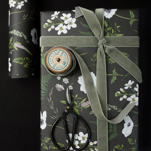 Wild Meadow - Black - Gift Wrap