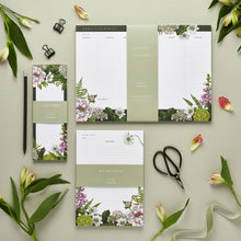 Load image into Gallery viewer, Stationery Trio - Planner, Notepad &amp; List Pad Set - Summer Garden