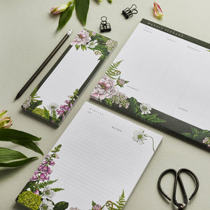 Stationery Trio - Planner, Notepad & List Pad Set - Summer Garden