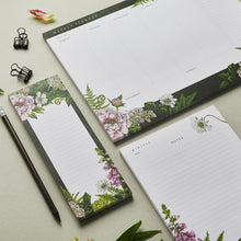 Load image into Gallery viewer, Stationery Trio - Planner, Notepad &amp; List Pad Set - Summer Garden