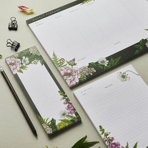 Stationery Trio - Planner, Notepad & List Pad Set - Summer Garden