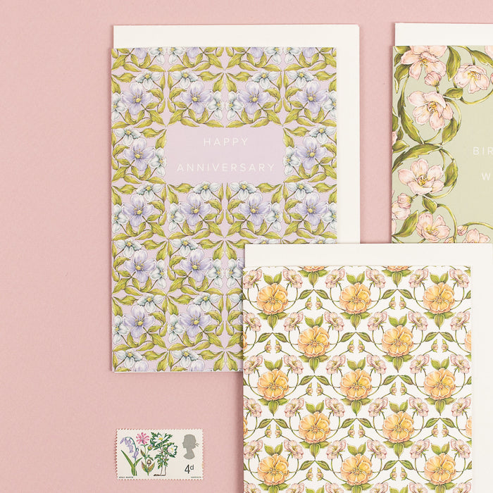Flora Nouveau 'Happy Anniversary' Card