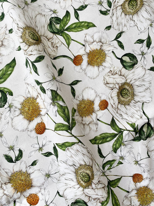 Spring Blossom Fabric - Ivory - 140cm (SALE 43)