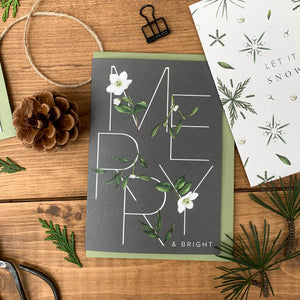 Festive Foliage - Merry & Bright - Christmas Card
