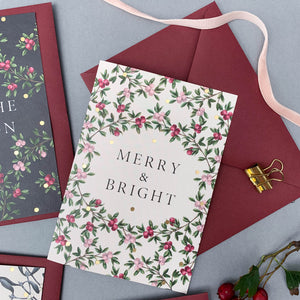 Merry Nouveau - Merry & Bright - Christmas Card