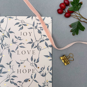 Merry Nouveau - Joy Love Hope - Christmas Card