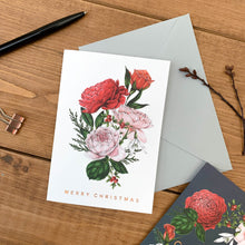 Load image into Gallery viewer, Berry Roses - Bunch - White Christmas Card