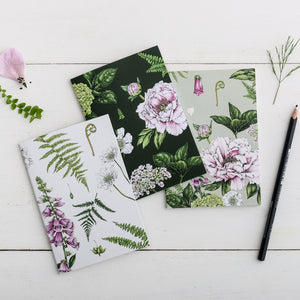 'Summer Garden' Collection - A6 Set of 3 Notebooks