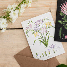 Load image into Gallery viewer, Botanical &#39;Freesia&#39; Species Card