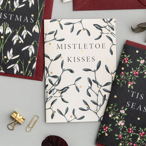 Merry Nouveau - Mistletoe Kisses - Christmas Card - SALE