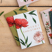Load image into Gallery viewer, Berry Roses - Rose - White Christmas Card